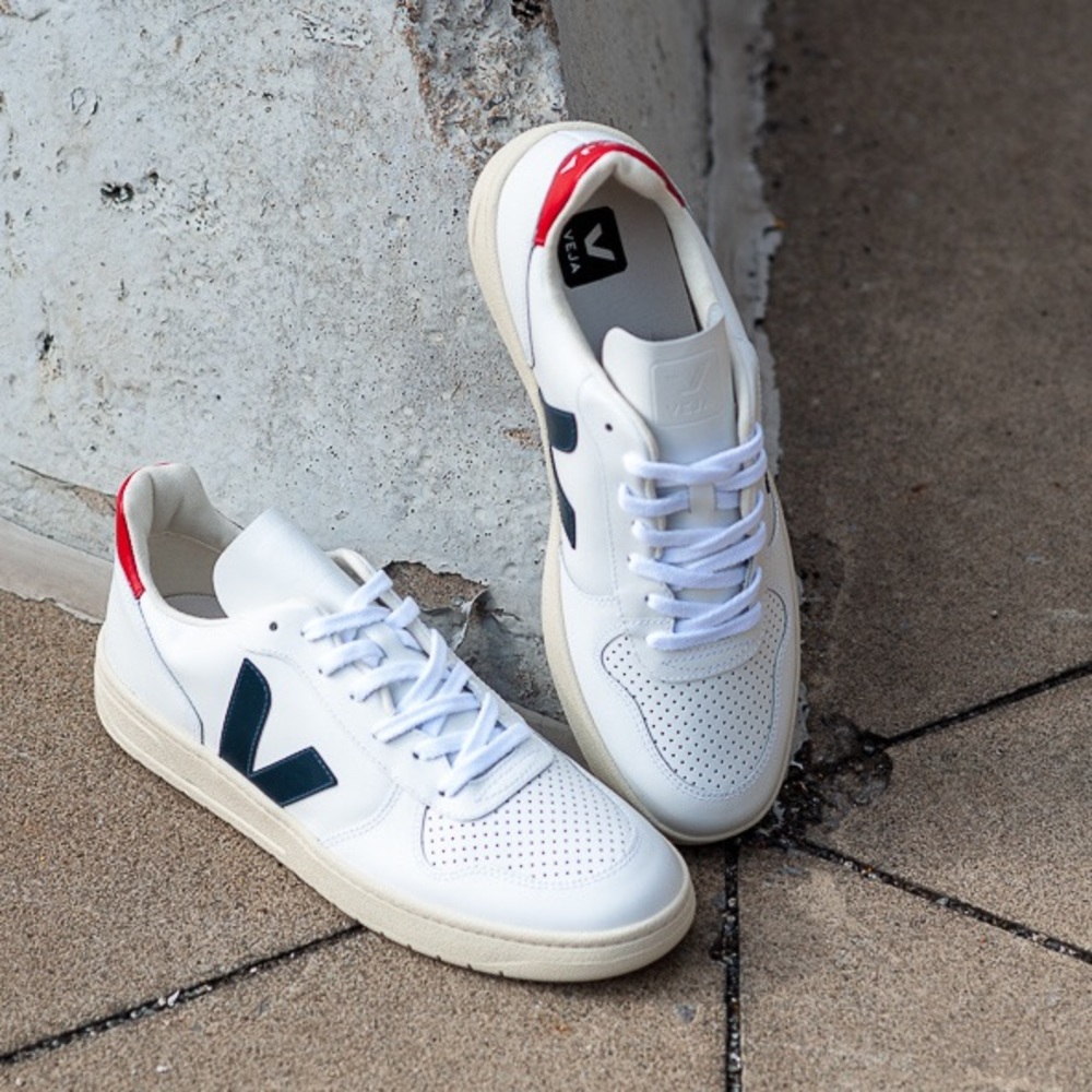 Veja V-10 Sneaker Extra White Nautico Pekin
